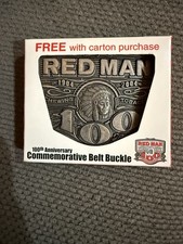 Red Man 100TH Anniversary Commemorative Belt Buckle 1904-2004 New In Box picture