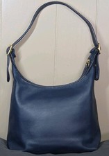 Vtg. Coach Legacy Hobo 9058 Navy Blue Leather Brass Hardware, USA, VGC  picture