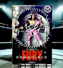 WWE BRET HART SIGNED UNMATCHED FURY SERIES 9 TOY ACTION FIGURE WITH JSA COA RARE picture