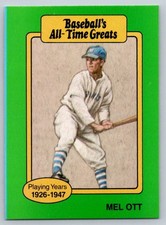1987 Hygrade Baseball's All-Time Greats - Mel Ott picture
