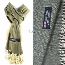 Mens Womens Winter Warm SCOTLAND Made 100% CASHMERE Scarf Scarves Plaid Wool picture