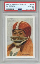 2009 TOPPS NATIONAL CHICLE #C79 JIM BROWN CLEVELAND BROWNS PSA 10 LOW POP RARE picture