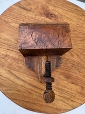 Antique Victorian Wood Sewing Clamp Pin Cushion With Drawer picture