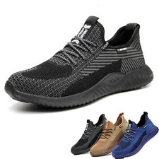 SUYSTEX Mens Safety Work Shoes Steel Toe Indestructible Outdoor Casual Sneaker picture