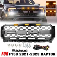 For Ford F150 2021 2022 2023 Front Grille Raptor Style Grill W/Letters & Lights picture