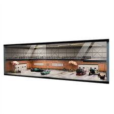 1/64 Scale Garage Diorama Model with LED Lights, Parking Lot Scene Display Model picture