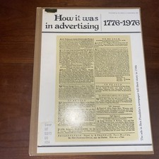 VINTAGE 1976 - How it was in advertising 1776-1976 picture
