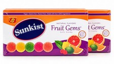 2 Sunkist Fruit Gems Soft Gummy Candy Assorted Natural Flavors 14 Ounce  picture