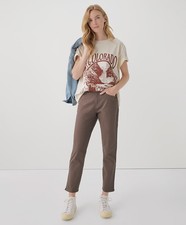 Pact Women's Stretch Twill Denim Slim Pant Deep Taupe Bottoms picture