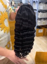 HUMAN HAIR WIG LOOSE DEEP 1BIN 210% picture