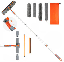 Kit Limpieza Cristales Con Escobilla Rotativa Para Hogar Coche Y Exterior picture