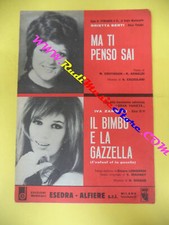 RARE SHEET MUSIC SINGLE ORIETTA BERTI Ma ti penso sai ZANICCHI Il bimbo no cd lp picture