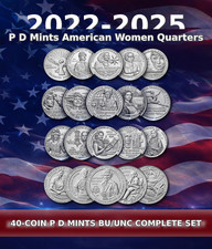 2022 2023 2024 2025 American Women Quarters P D 40 Coin Complete Set BU picture
