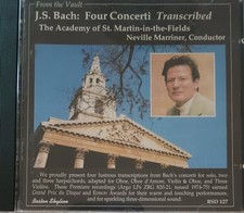 J. S. BACH Four Concerti Transcribed Neville Marriner Academy St. Martin/Fields picture