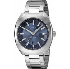 Gucci Men's Blue Dial Stainless Steel Swiss Quartz GG2570 Watch YA142303 picture