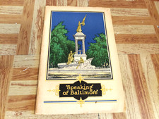 Speaking of Baltimore 1927 Speeches Civil State History America MD Illustrated picture