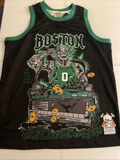 NWT Brand X Boston Celtics Jason Tatum Basketball Jersey Black Green - Size 2XL picture
