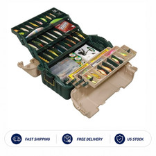 Plano 6-Tray Hip Roof Large Tackle Storage Box, Green/Sand picture