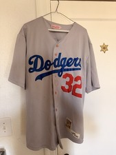 Mitchell & Ness Los Angeles Dodgers Sandy Koufax #32 1963 Gray Jersey 54 picture