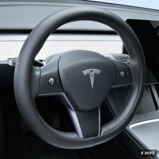 Nappa Leather Steering Wheel Cover Compatible with Tesla Model 3/Y 2016-2025 202 picture