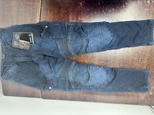 New Rippl Impact Gear Mens Puregrid Motorcycle Bike Padded Lined Jean Pants XL picture