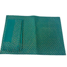 PIER 1 IMPORTS Placemats and Napkins Set of 4 Cotton Green Gold Paisley New  picture