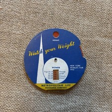 Vtg 1939/40 New York World’s Fair Watch Your Weight Tracker Metropolitan Life picture