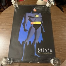 Vintage 1992 ULTRA RARE Batman The Animated Series Large Movie/TV Used Poster picture