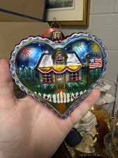 Rare Christopher Radko Heart To Heart July Ornament  picture
