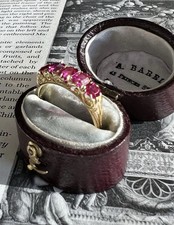 Antique Victorian Pink Sapphire + 18k Gold Heirloom Ring picture