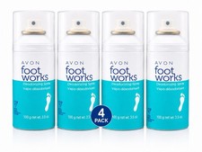 Avon Foot Works Deodorizing Spray 4 Pack 3.5 oz Each Foot Odor Freshener picture