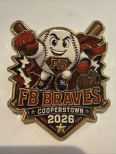 2026 Cooperstown FB BRAVES OVERSIZE RARE PINRed White Bowl picture