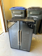 Wine Enthusiast 24 Bottle French Door Dual Zone Wine Cooler Model 288 03 24 08 picture