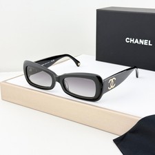 CHANEL CH9184 Butterfly Sunglasses Black Frame Grey Gradient CC Logo 53-19-145 picture