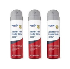 (3 Pack) Equate Athlete'S Foot Antifungal Powder Spray Tolnaftate 1%, 4.6 Oz picture