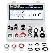 93PCS A/C Compressor Seal Washers Assortment Kit, 9 Sizes Air Conditioning Sy... picture