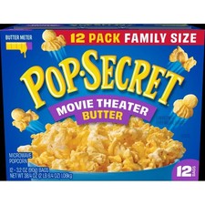 Pop Secret Microwave Popcorn, Movie Theater Butter, Flavor, 3 oz Sharing Bags, 1 picture