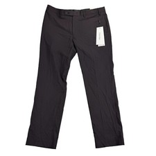 Calvin Klein Mens Jerome X Slim Fit Dress Pants Wine Black 38x30 picture