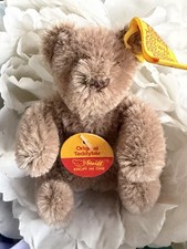 Vintage STEIFF Mohair Bear Stuffed Bendy 0202/11 Button Flag Chest Tag picture