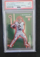 2020 Panini Chronicles - Dynagon Rookies Joe Burrow #D-1 Green Prizm /49 (RC) picture