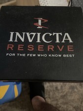 Invicta Reserve Men's Quartz GMT Date 500m Diver SS Bracelet Gold Bezel Box picture