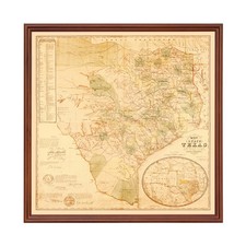 Old Map of Texas 1853 - Vintage Texas Art picture