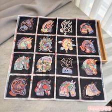 Hermès Black horse print pattern neck Square silk scarf 35*35in picture