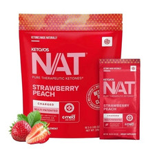 Pruvit Keto OS NAT Strawberry Peach Charged Ketones 20 Packs NEWaM picture