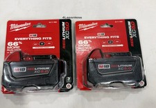 2 PCS Milwaukee 48-11-1850 M18 XC 5.0 AH 18 Volt Capacity Battery New In 2PC picture