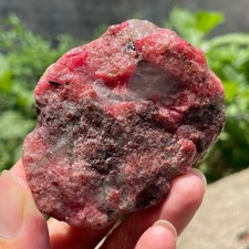 114g Rough Natural Rhodonite Quartz Crystal Mineral Specimen Healing picture
