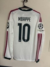 Real Madrid Mbappé #10 Soccer Jersey White Long Sleeve Unisex size M picture