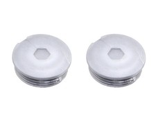 2x Bicycle Crank Dust Bike Caps Silver Silver – Pair (2pcs). picture