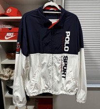 Vintage 90s Polo Ralph Lauren Sport Windbreaker Mens Medium Color Block picture