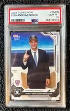 2026 Topps Now Fernando Mendoza #FMEN (RC) PSA 10 Raiders picture